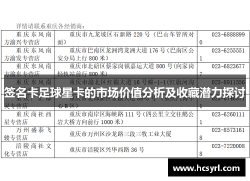 签名卡足球星卡的市场价值分析及收藏潜力探讨